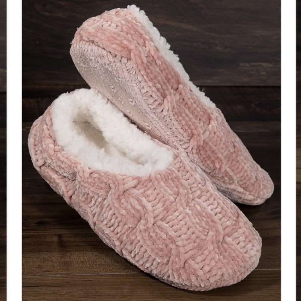Fleece lined Chenille slippers Lilac - Picture 3 of 8